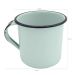 Caneca Esmaltada Xícara de Café Chá 400ml Caneca Agata Verde Baby