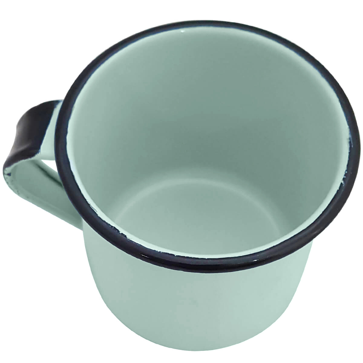 Caneca Esmaltada Xícara de Café Chá 400ml Caneca Agata Verde Baby