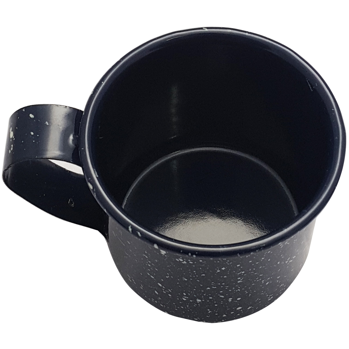 Caneca Xícara Agata 350ml Aço Cromado Esmaltado Rustica Azul