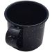 Caneca Xícara Agata 350ml Aço Cromado Esmaltado Rustica Azul