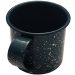 Caneca Xícara Agata 350ml Aço Cromado Esmaltado Rustica Verde