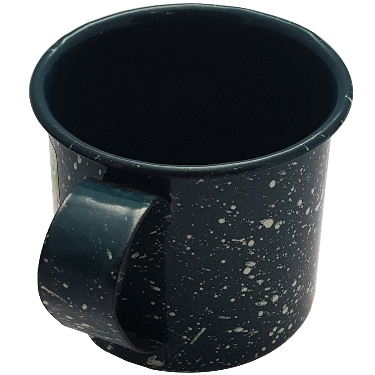 Caneca Xícara Agata 350ml Aço Cromado Esmaltado Rustica Verde