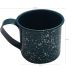 Caneca Xícara Agata 350ml Aço Cromado Esmaltado Rustica Verde