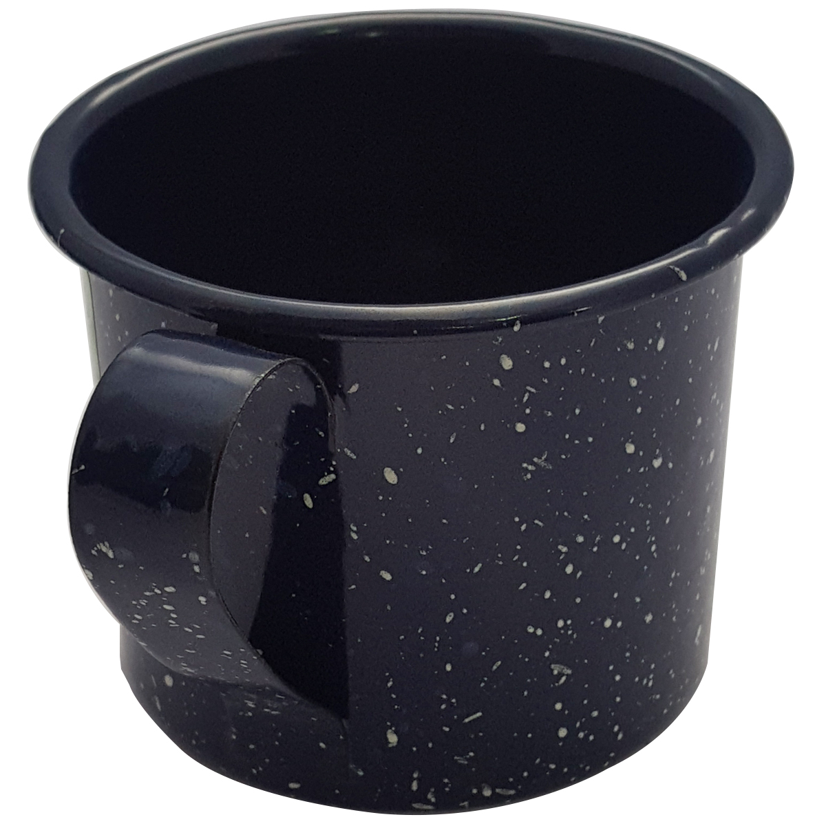 Caneca Xícara Agata Aço Esmaltado Leiteira Rustica 650ml Azul