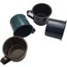 Caneca Xícara Agata Aço Esmaltado Leiteira Rustica 650ml Azul