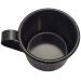 Caneca Xícara Agata Aço Esmaltado Leiteira Rustica 650ml Preta
