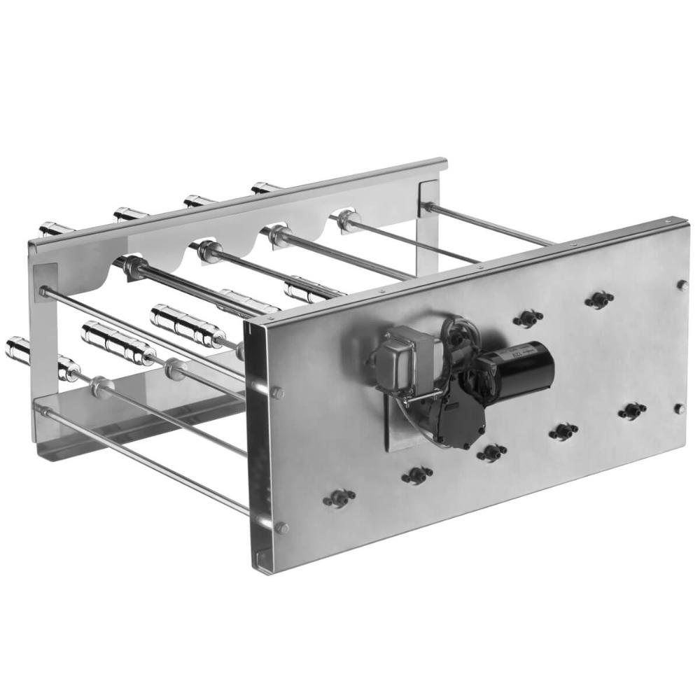 Churrasqueira Elétrica de Embutir com 9 Espetos Giratórios Bivolt Aço Inox 304 Reforçada Premium