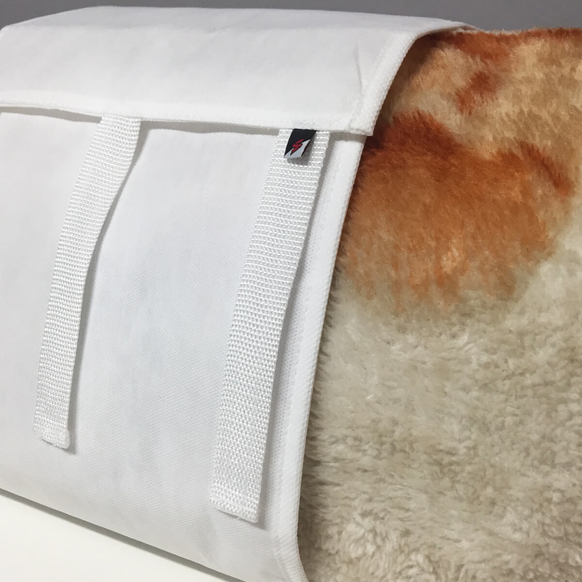 Cinta Organizadora em TNT Grande para Mantas Cobertas 26cm x 105cm Branco