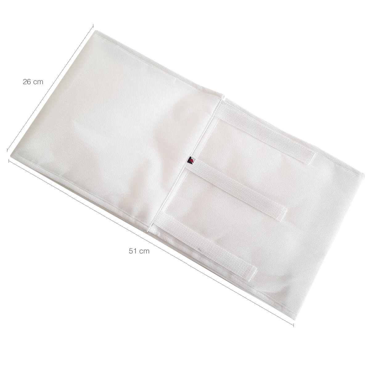 Cinta Organizadora em TNT Grande para Mantas Cobertas 26cm x 105cm Branco
