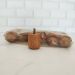 Conjunto 12 Pés Baixos para Cama Box de Madeira 5cm Cor Mel Solteiro Casal Queen King