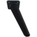 Conjunto 4 Pés 17cm Torto Inclinado Madeira Preto Com Suporte Adaptador Preto