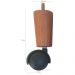 Conjunto 4 Pés para Cama Box Casal com Rodizio para Moveis Box Solteiro 13cm Dimader Mel