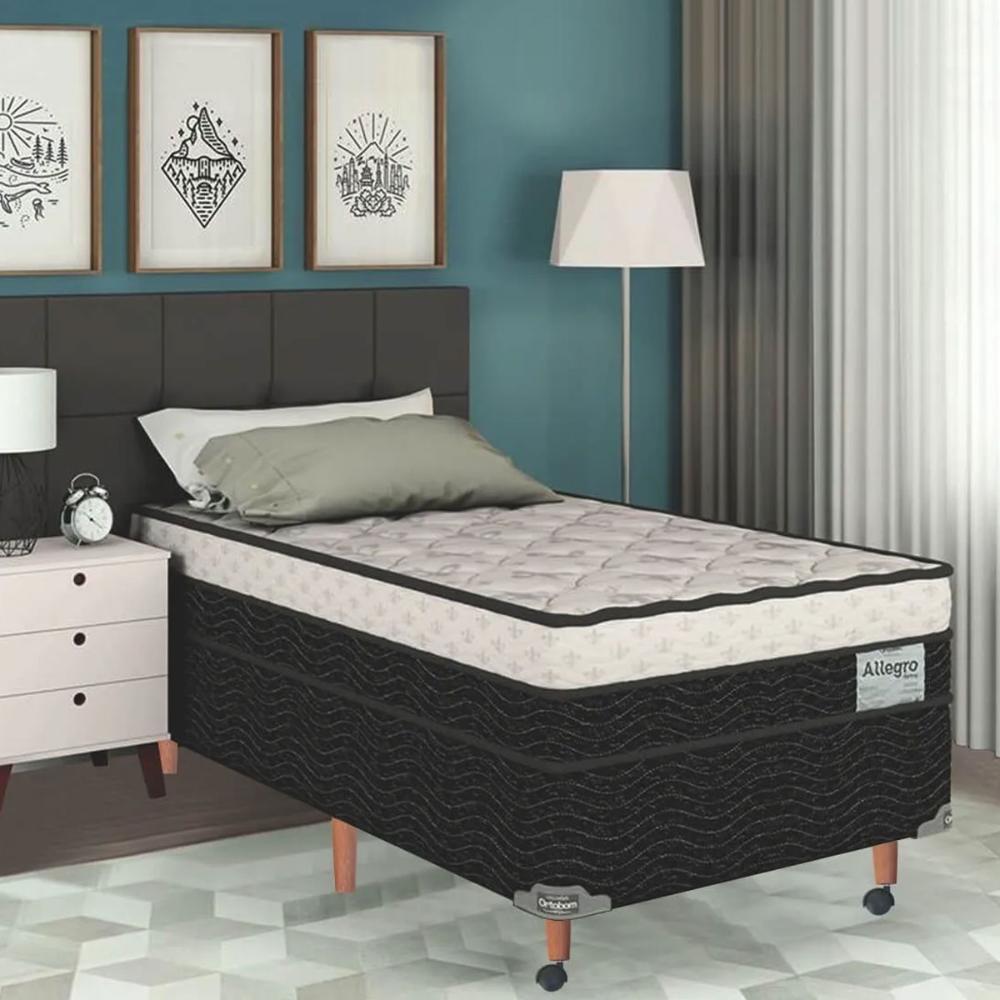 Conjunto 4 Pés para Cama Box Casal com Rodizio para Moveis Box Solteiro 13cm Dimader Mel