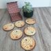 Conjunto 6 Porta Copos Com Caixa MDF Descanso De Copos de Me