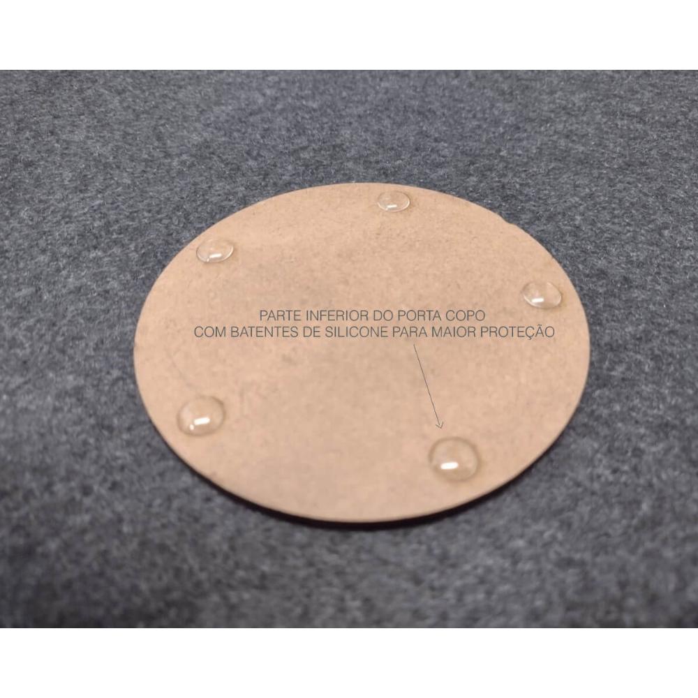 Conjunto 6 Porta Copos Com Caixa MDF Descanso Para Copos de Mesa Cítrico