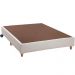 Conjunto Cama Box Casal 5 Pés Madeira Cor Mel E 2 Rodízios