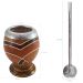 Conjunto Kit Para Chimarrão Cuia Porongo Bomba Inox Desenho