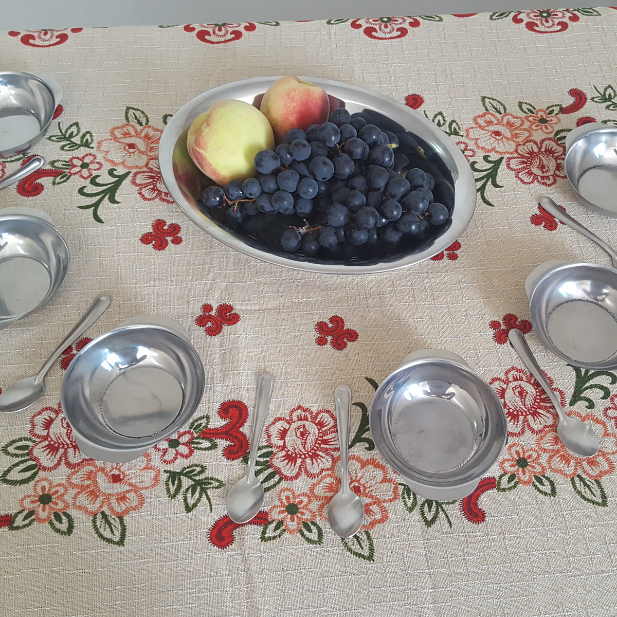 Conjunto Potes Sobremesa Inox 12 Peças Pote Colher Cozinha