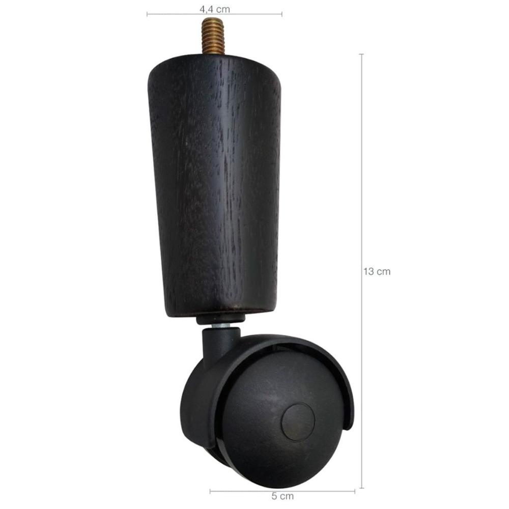 Conjunto de 4 Pés Cama Box Solteiro Casal Pés para Móveis Ro