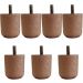 Conjunto de 7 Pés Baixos para Cama Box Kit Pé de Cama de Madeira 5cm Cor Mel