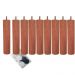 Conjunto de 9 Pés de Madeira 20cm Dimader Pé para Cama Box Casal Pé Palito Mel