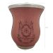 Cuia de Chimarrão Artesanal Cuia de Porongo Natural Revestida Corino 12cm Brasão