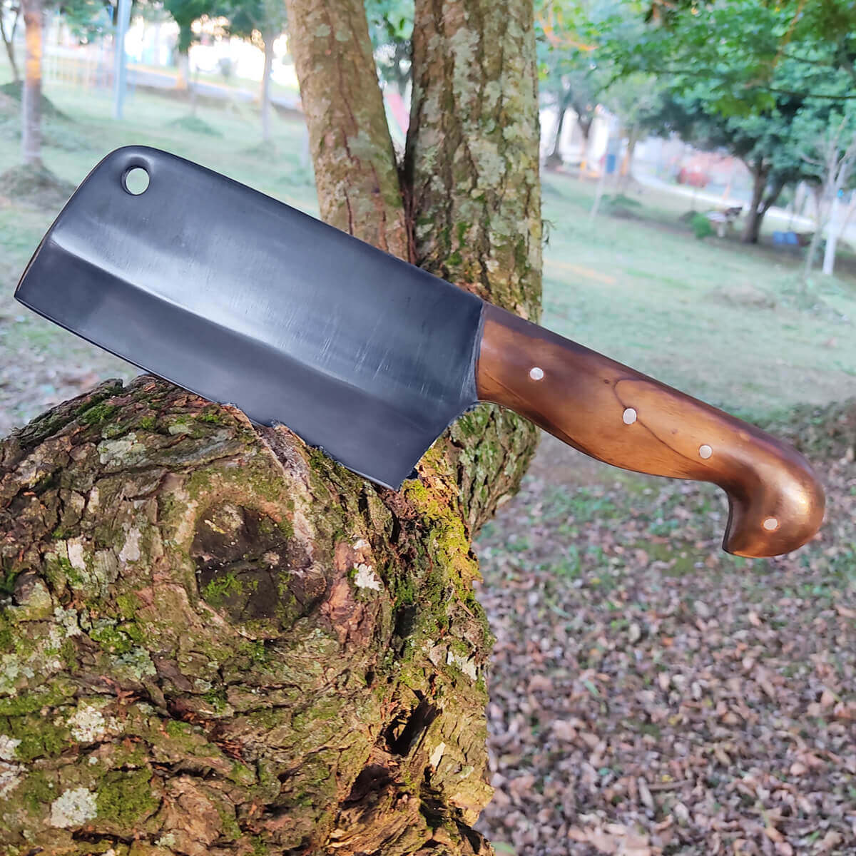 Cutelo Artesanal Davila Aço Carbono 5160 Fosfatizado Polido Monobloco