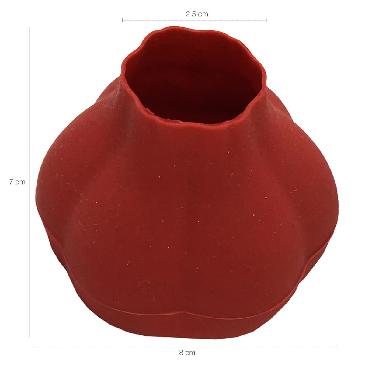 Descascador de Alho Remove Cascas Cabeça de Alho em Silicone Vermelho