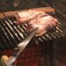 Facão Faca Churrasco 10'' Aço Carbono 1070 Full Tang Listrado Cabo Chifre Mesclado