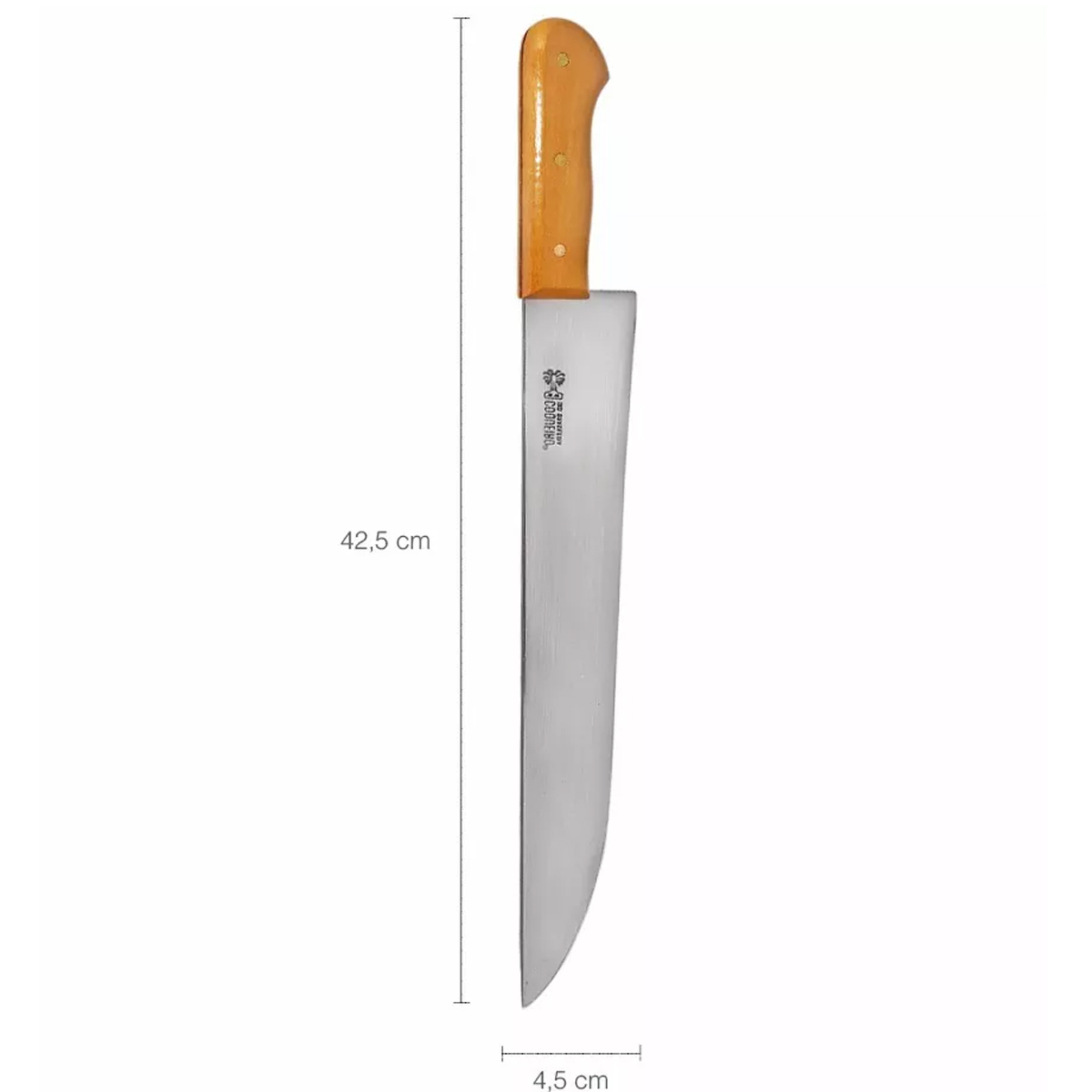Facão Largo Coqueiro Para Esporte, Caça e Camping Aço Carbono 13''