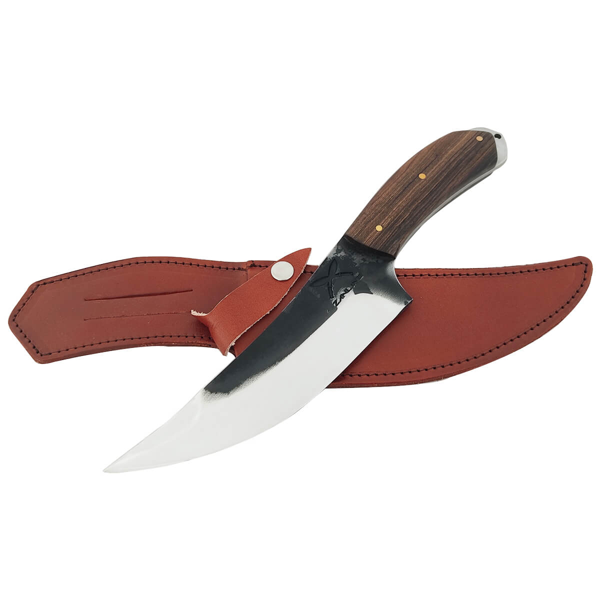 Faca Artesanal Mountain 5mm para Caça Coreadeira Courear Aço Inox 420c Cirúrgico Monobloco Full tang