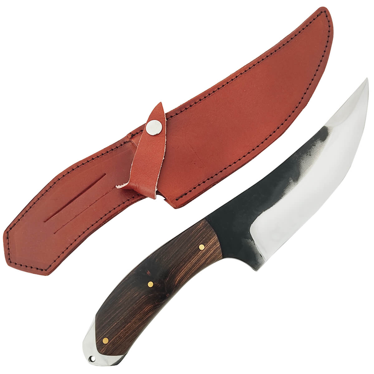 Faca Artesanal Mountain 5mm para Caça Coreadeira Courear Aço Inox 420c Cirúrgico Monobloco Full tang