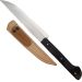 Faca Artesanal Peixeira 6'' Inox Cabo Chifre Bainha Couro