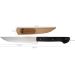 Faca Artesanal Peixeira 6'' Inox Cabo Chifre Bainha Couro