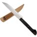Faca Artesanal Peixeira 6'' Inox Cabo Chifre Bainha Couro