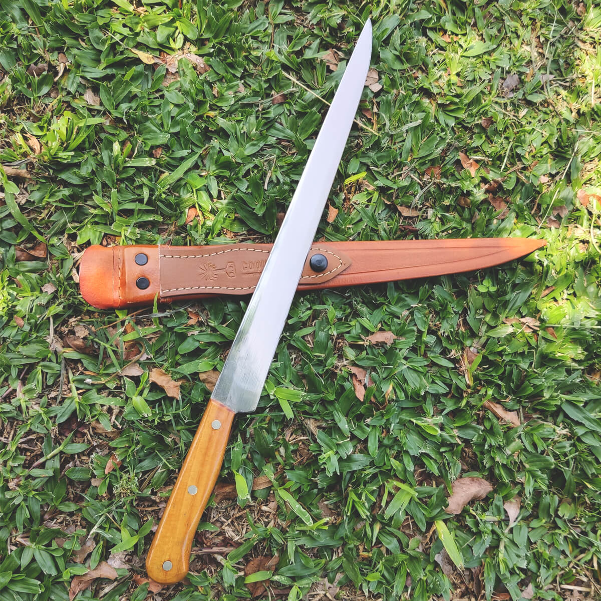 Faca Campeira Língua De Chimango 12' Aço Carbono Com Bainha