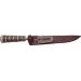 Faca Churrasco 6'' Aço Inox Cabo Rabo De Tatu e Bainha Couro