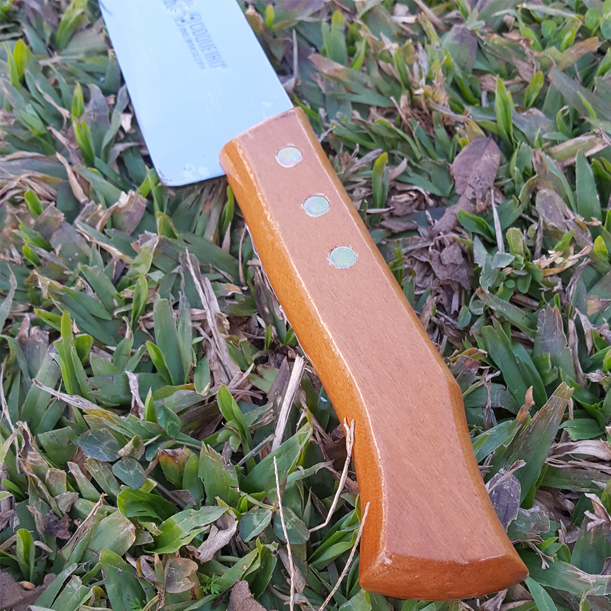 Faca Coqueiro Para Churrasco E Cozinha Aço Carbono 9' Bainha