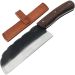 Faca Cutelo Cutelinho 5mm Artesanal Zanline Aço Inox 420c Monobloco Brut Forge Cabo Madeira