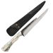 Faca Davila Laminada Brut Forge 8' Aço Carbono 5160 Cabo Híbrido Resina e Osso
