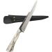 Faca Davila Laminada Brut Forge 8' Aço Carbono 5160 Cabo Híbrido Resina e Osso