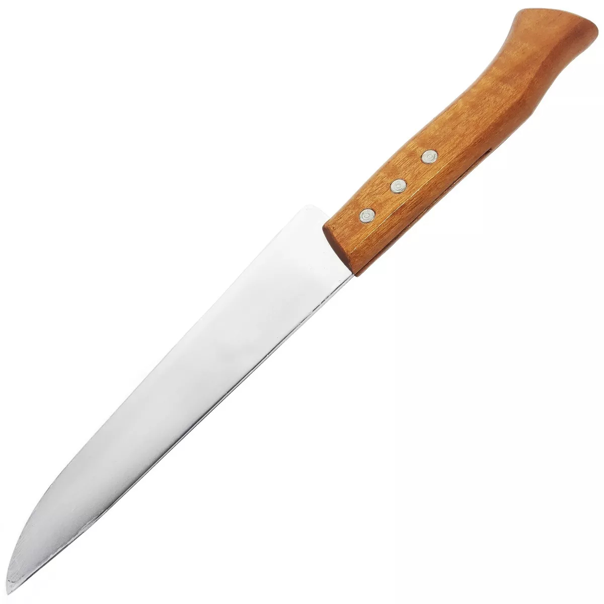 Faca De Churrasco 8'' Aço Carbono E Bainha De Couro Legítimo