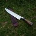 Faca De Churrasco 8'' Inox Cabo De Madeira Chifre Com Bainha