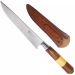 Faca Para Churrasco 7 Pol Aço Inox Cabo De Madeira E Bainha