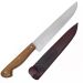Faca Para Churrasco 8” Aço Inox Cabo De Madeira E Bainha