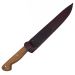 Faca Para Churrasco 8” Aço Inox Cabo De Madeira E Bainha