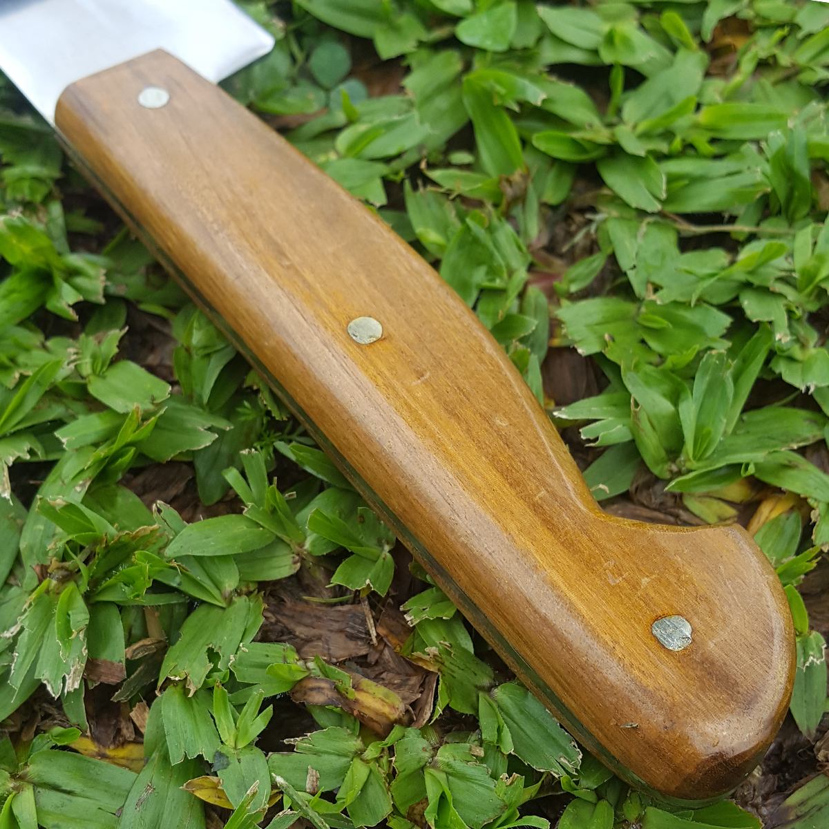 Faca Para Churrasco 8” Aço Inox Cabo De Madeira E Bainha