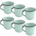 Jogo de Xícaras Café Caneca Esmaltada 400ml Caneca de Agata Verde Baby