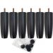 Kit 06 Pés De Madeira Para Camas Box Solteiro Pe De Cama 13cm Preto Pés Para Móveis