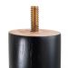 Kit 06 Pés De Madeira Para Camas Box Solteiro Pe De Cama 13cm Preto Pés Para Móveis